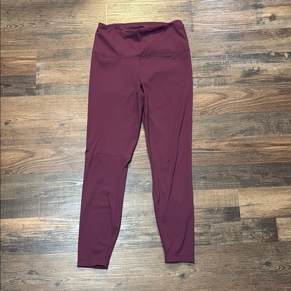 Burgundy High-Waisted Leggings